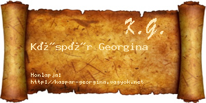 Káspár Georgina névjegykártya