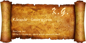 Káspár Georgina névjegykártya