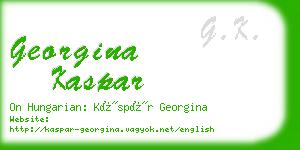 georgina kaspar business card